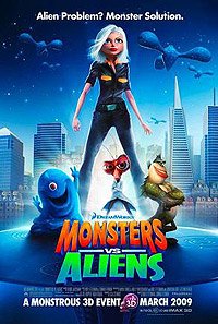 Monsters vs Aliens (2009) Movie Poster